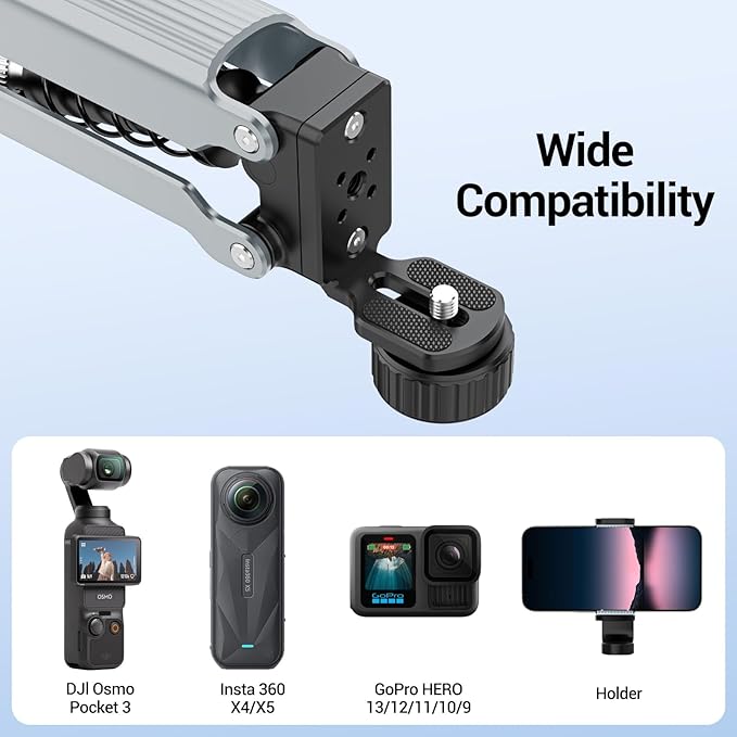 Geyo Camera Suction Cup Mount, Aluminum Alloy Multi-Function Shock Absorber Arm - Image 6