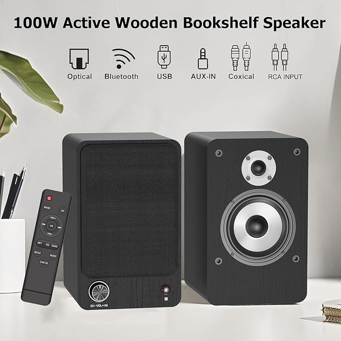 LONPOO Powered Bookshelf Speakers - Image 2