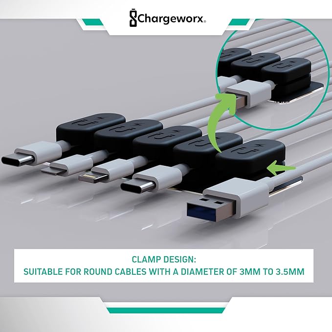 Chargeworx Magnetic Cable Holder - Image 5