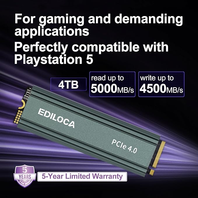 4TB M2 NVME SSD with Heatsink - Image 3