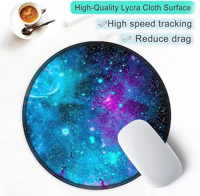 ITNRSIIET Round Mouse Pad with Stitched Edge Premium-Textured Waterproof - Image 6