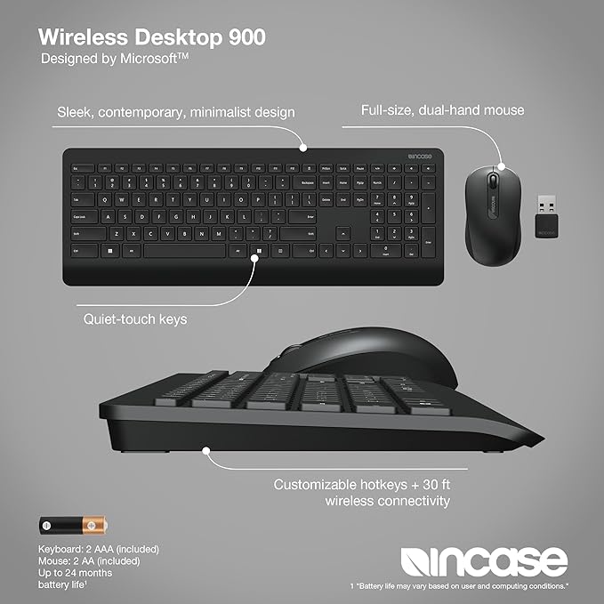 Incase Wireless Desktop 900 Keyboard and Mouse Combo - Image 2
