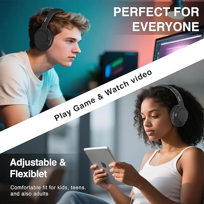 MIDOLA Bluetooth Headphones Over Ear 68H Playtime 6 EQ Wireless Headset - Image 7