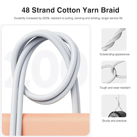 iPhone 15/16/16E/17 USB A to USB C Woven Cable - Image 5