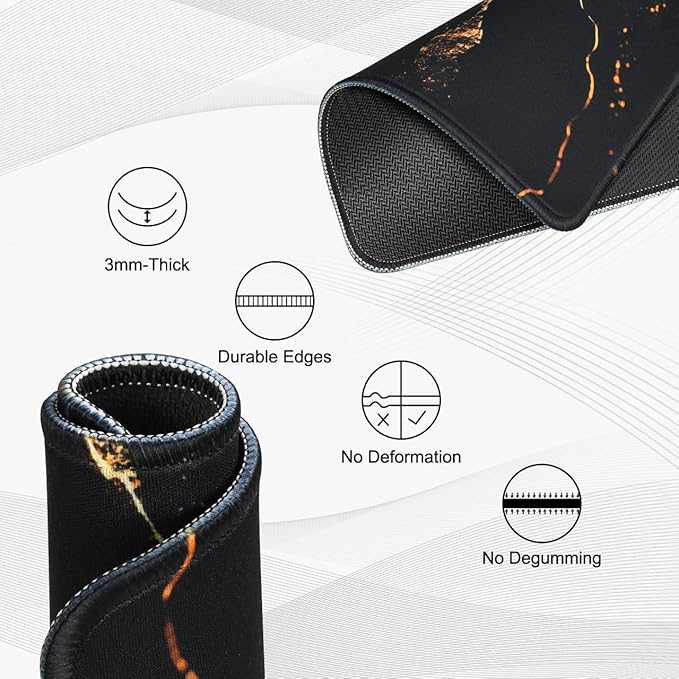 JIKIOU 3 Pack Mouse Pad with Stitched Edge, Comfortable Mouse Pads with - Image 3