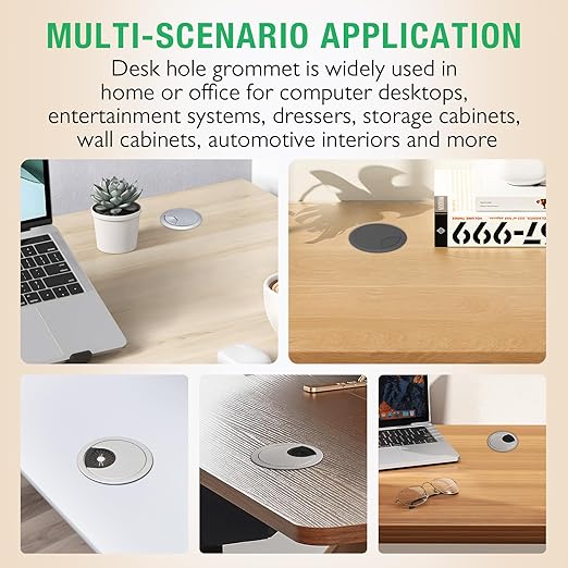 2 Pcs Desk Grommet 2" / 50 mm, Desk Cord Hole Cover, Cable Grommet ABS Plastic - Image 7