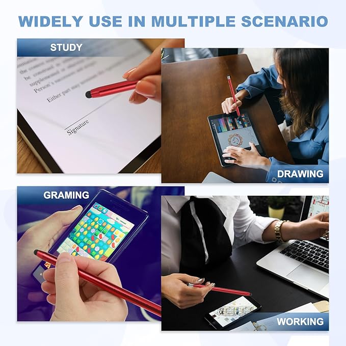 PATIKIL 5 Pcs Stylus Pens for Touch Screens, 2 in 1 High Sensitivity Universal - Image 7