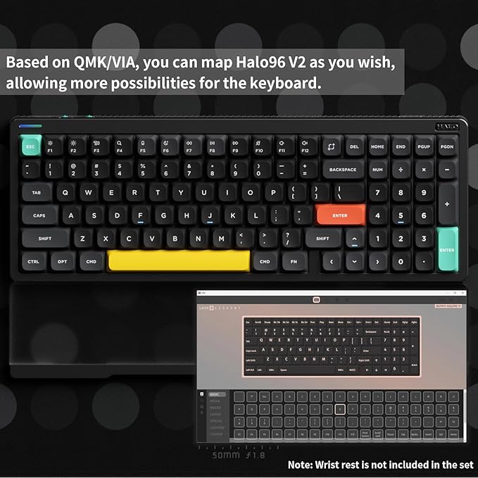nuphy Halo96 V2 Wireless Mechanical Keyboard, 96% Hot Swappable, 99 Keys RGB - Image 4