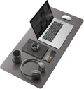 YSAGi Desk Pad, Dual-Sided Desk Mat, 31.5" x 15.7" Laptop Leather Desk Pad by YSAGi