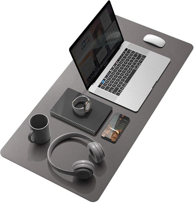 YSAGi Desk Pad, Dual-Sided Desk Mat, 31.5" x 15.7" Laptop Leather Desk Pad by YSAGi