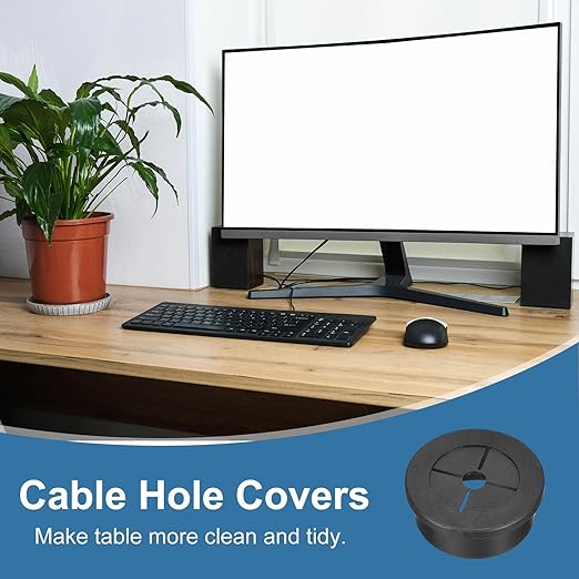 uxcell 4Pcs Cable Cord Grommet, 1-1/8" Rubber Desk Grommets Wire Pass Through - Image 6
