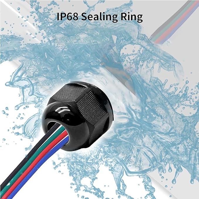 10 Pcs 3/8" NPT Nylon Cable Glands, IP68 Waterproof Adjustable Cord Grip Cable - Image 4