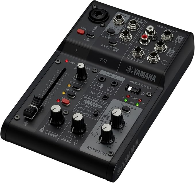 Yamaha AG03MK2 Black 6-Channel Live Streaming Loopback Mixer/USB Interface - Image 2