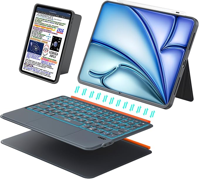 iPad Air 11 inch Case with Keyboard, Pro 11, iPad A16 11th/10th, Flex Magnetic by dancesoul