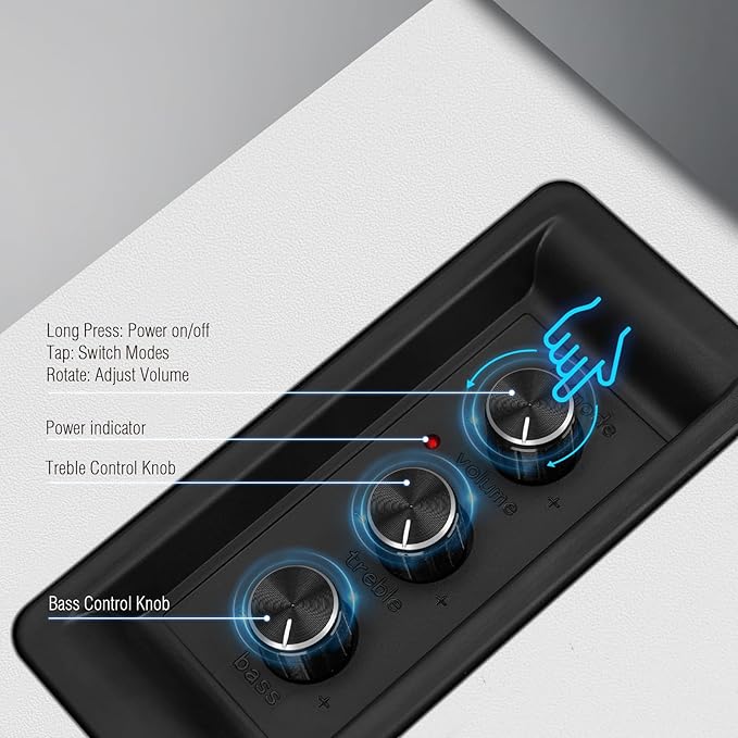 Computer Speakers for Desktop PC, Active Bookshelf Speaker - Image 4