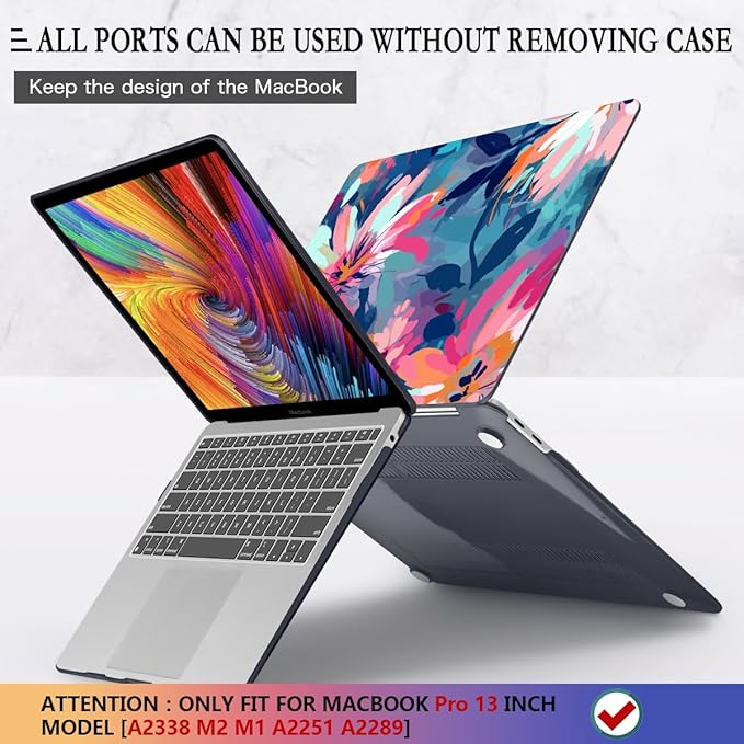 CISSOOK Compatible with MacBook Pro 13 inch Case 2025-2016 Release M2 M1 Chip - Image 5