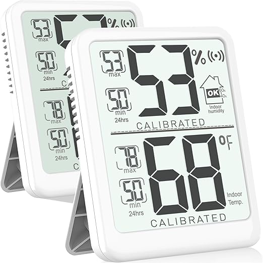 Antonki 2-Pack Room Thermometer, Digital Small Hygrometer Indoor Thermometer by Antonki