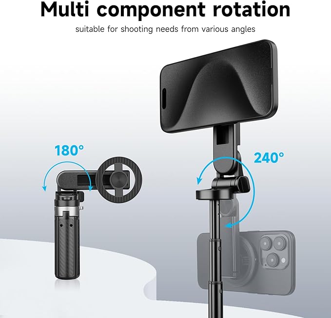 4-in-1 Multifunctional 360° Rotation Magnetic Selfie Stick, Mini Tripod - Image 5