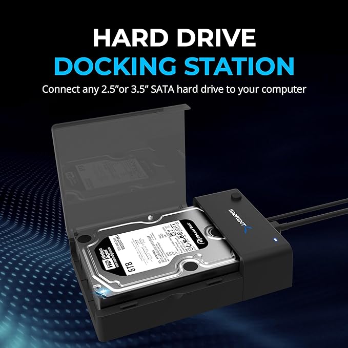 SABRENT USB 3.0 to SATA External Hard Drive Lay-Flat Docking Station - Image 3