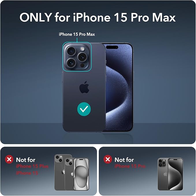 ESR 3+2 Pack for iPhone 15 Pro Max Screen Protector, Full Coverage Ultra-tough - Image 9
