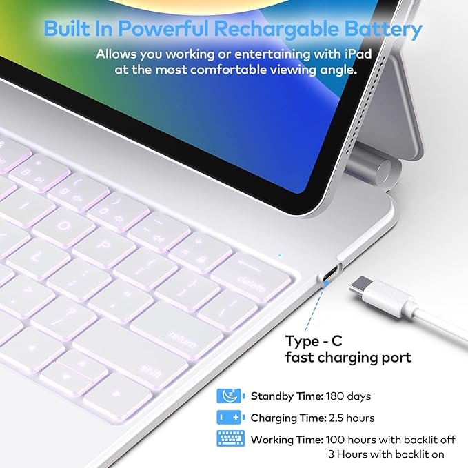 Keyboard Case for iPad Air 13 and iPad Pro 12.9 inch 6th / 5th / 4th / 3rd - Image 9