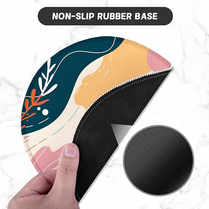ITNRSIIET Round Mouse Pad with Stitched Edge Premium-Textured Waterproof - Image 3