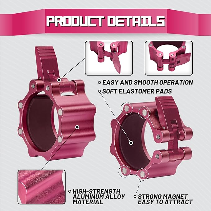 RitFit 2-Inch Magnetic Barbell Collars Locking Clamps - Image 5