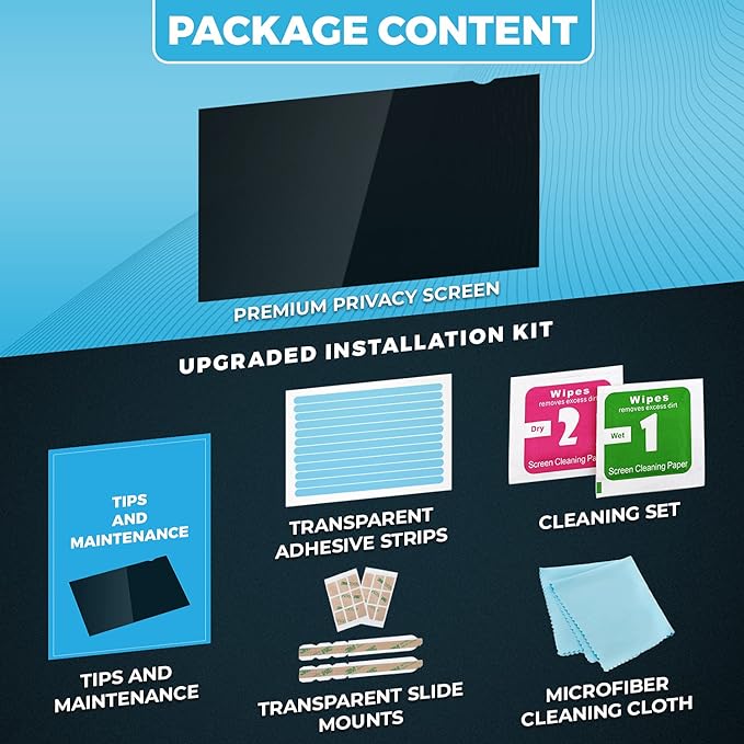 Premium Privacy Screen Filter for 20 Inches Desktop Computer Monitor. Screen - Image 6