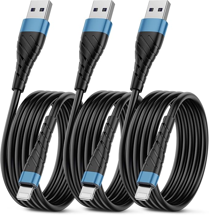 OIITH MFi Certified iPhone Charger Cable 3 Pack 6 Ft, Long by OIITH