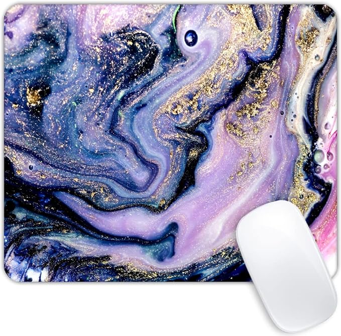 Very Beautiful Purple Marble Mouse pad Customized Mousepad Non-Slip Rubber Base by Goodsprout