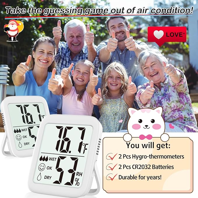Antonki 2 Pack Room Thermometer - Image 7