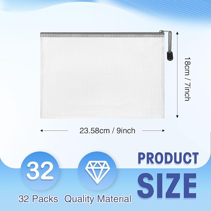 Jetec 32 Pcs Mesh Zipper Bags Toy Storage Bikini Organizer Bag Bolsas Para - Image 2