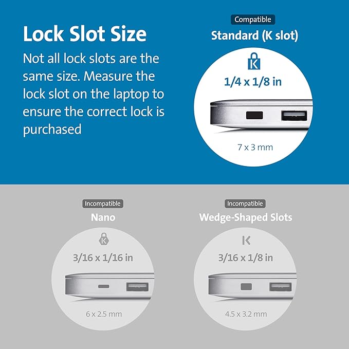Kensington Combination Cable T-Bar Standard Lock Slot - Image 3