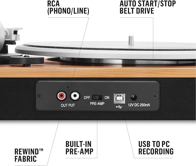 House of Marley Stir It Up Wireless Turntable: Vinyl Record Player - Image 3