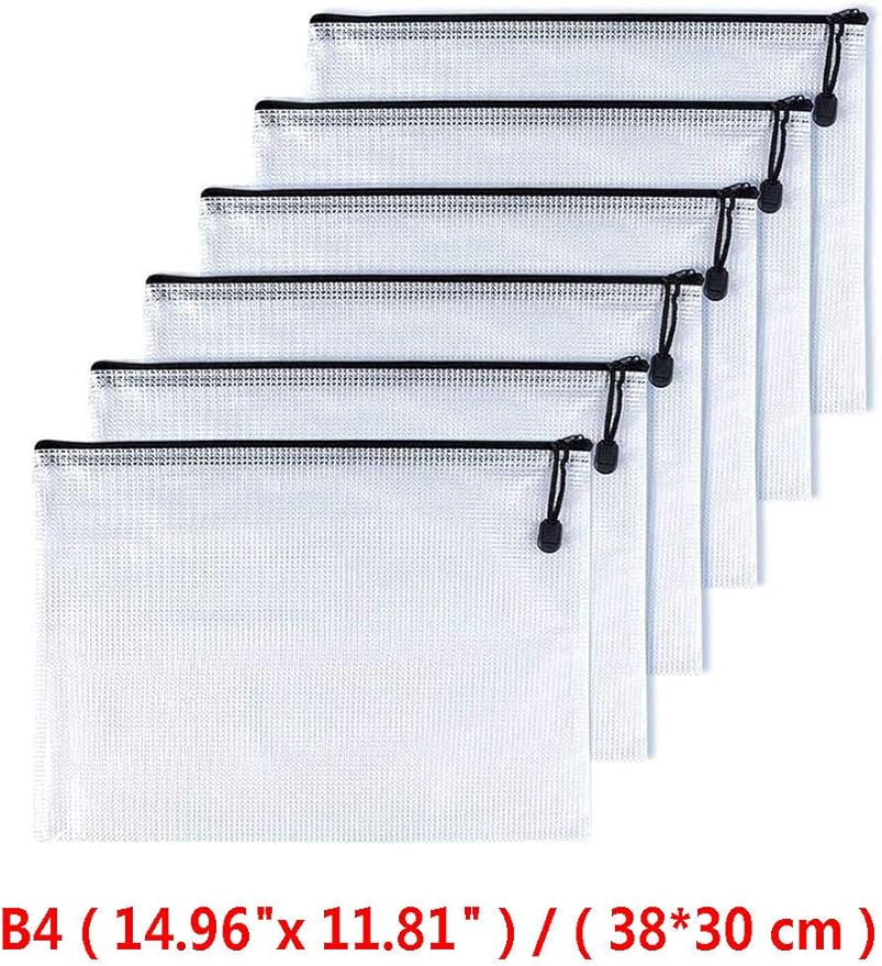 Oaimyy-B4, Plastic Mesh Zipper Pouch Document Folders Bag & Zipper-Waterproof - Image 2