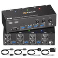 HDMI+2Displayport KVM Switch 3 Monitors 3 Computers 8K@60Hz 4K@144Hz, Triple by Unknown