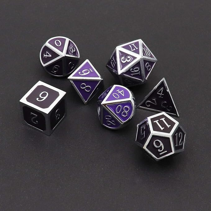 Haxtec Color Changing ByTemperature Metal DND Dice Set Polyhedral D&D Dice - Image 4