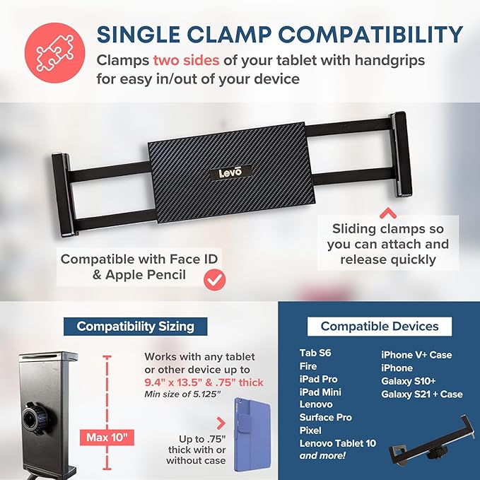 LEVO Adjustable Tablet & Phone Floor Stand - Image 3
