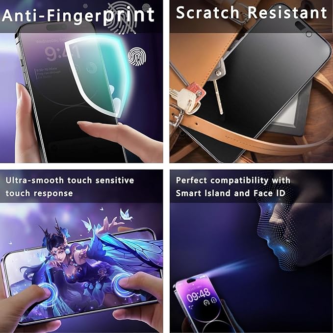Matte Privacy Screen Protector for iPhone 17 Pro Max 6.9-Inch, Auto Dust Removal - Image 5