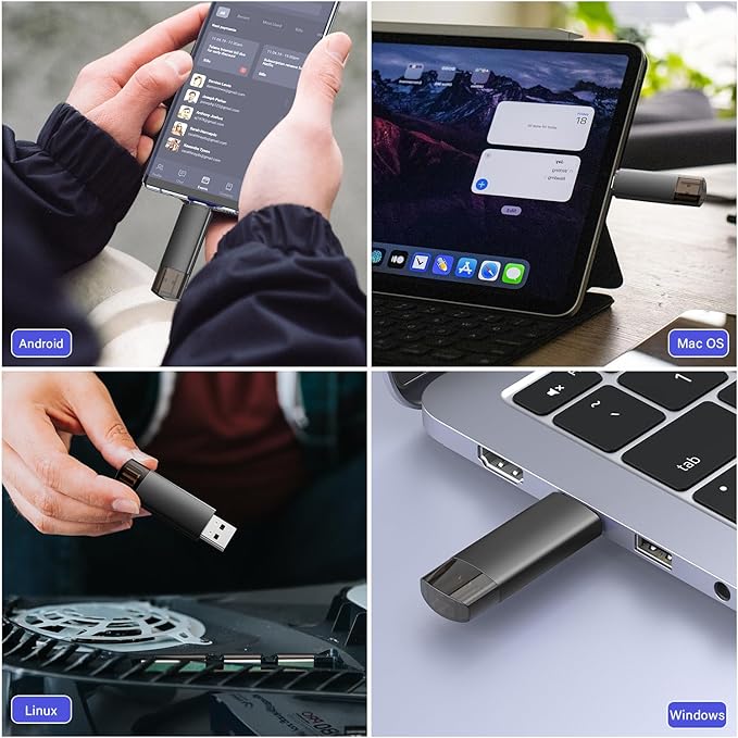 128GB USB C Flash Drive Dual USB 3.0 Flash Drive Type C + USB A Portable Type-C - Image 4