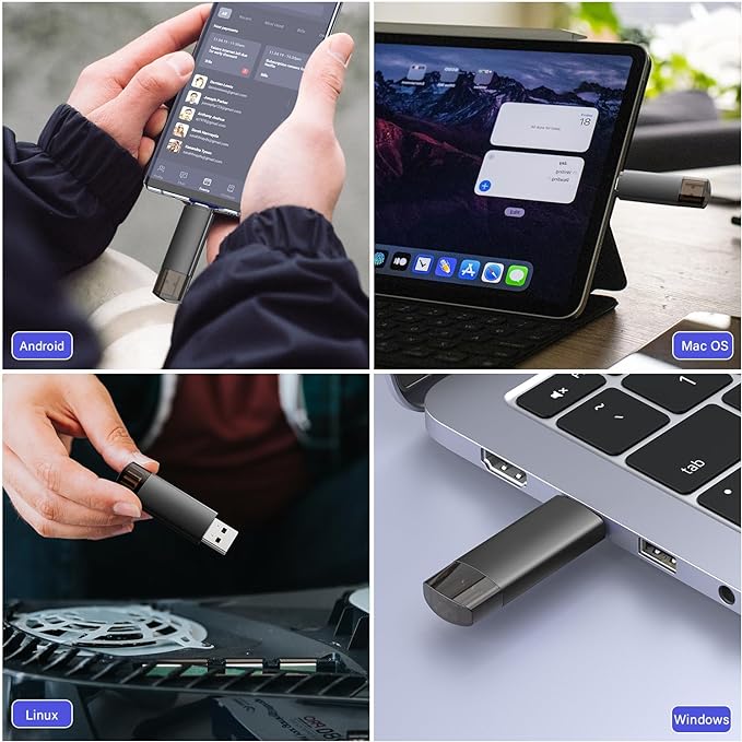 64GB USB C Flash Drive Dual USB 3.0 Flash Drive Type C + USB A Portable Type-C - Image 6