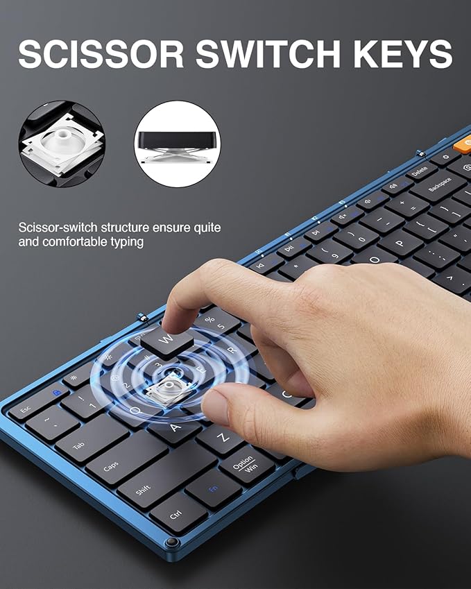 ProtoArc Foldable Bluetooth Keyboard, XK01 Folding Wireless Portable Keyboard - Image 6