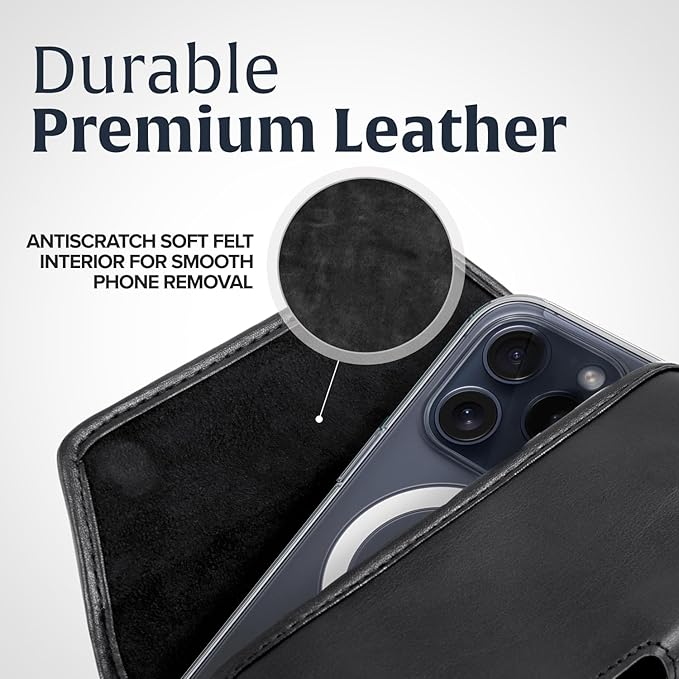 Turtleback Belt Holder for iPhone 16 Pro, 15 pro 14 Pro 13 Pro -Small- Fits - Image 5
