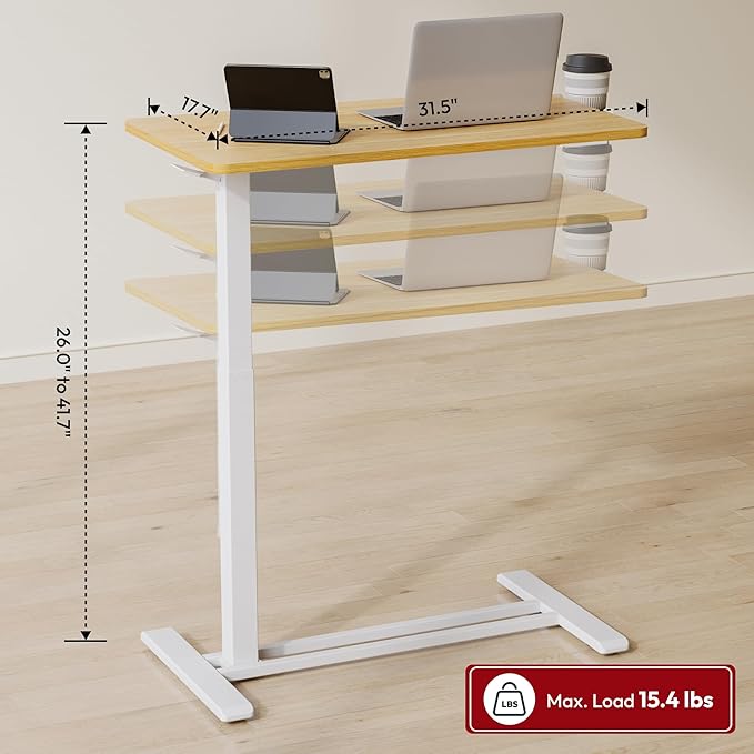 SANODESK Medical Adjustable Overbed Bedside Table - Image 3