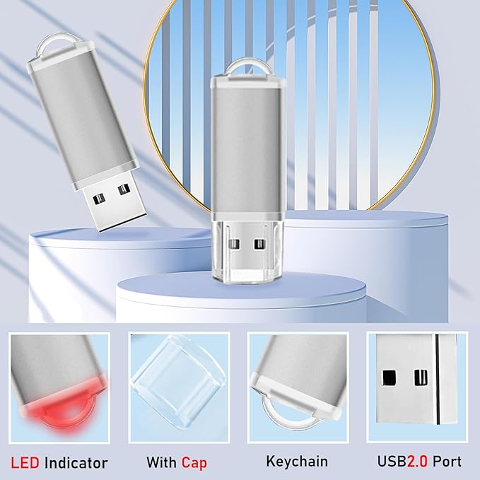 USB Thumb Drive 2GB Flash Drives 20 Pack, Nicepicten Memorias USB 2.0 Memory - Image 3