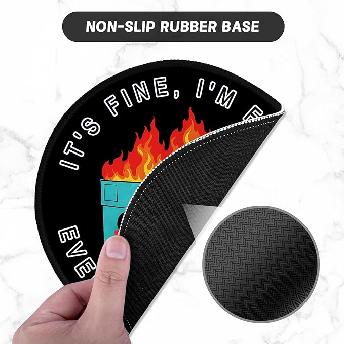 ITNRSIIET Round Mouse Pad with Stitched Edge Premium-Textured Waterproof - Image 3
