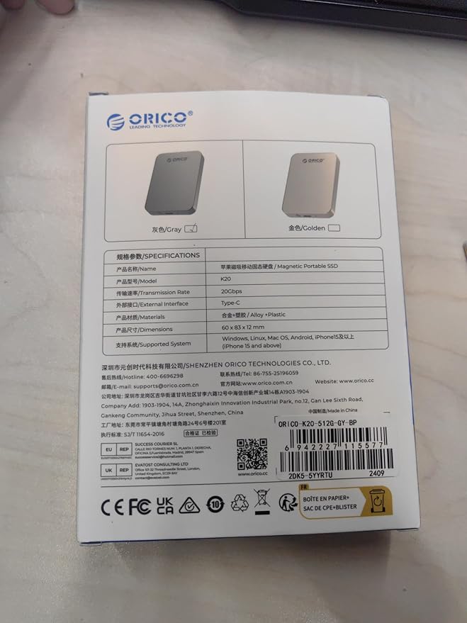 ORICO 1TB Magnetic Portable SSD, Metal Body, 4K 120 fps ProRes HDR Record and - Image 9