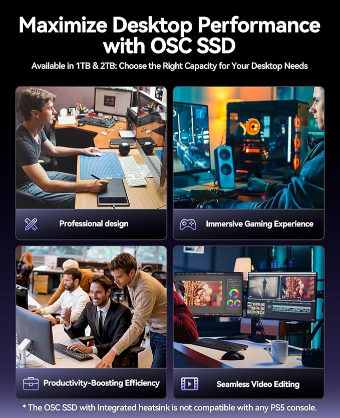 ORICO OSC 2TB M.2 NVMe SSD for Desktop PC, PCIe 4.0 Internal SSD - Image 7
