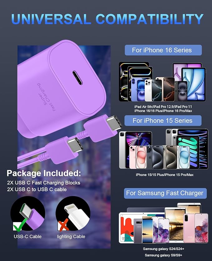 Phone 16 15 Charger Fast Charging, 16 Pro Charger, 30W USB-C Fast Charger Block - Image 5