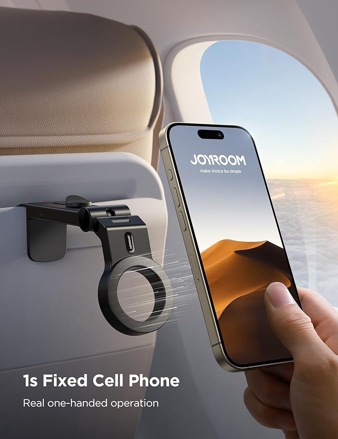 JOYROOM 2 Pack Airplane Phone Holder, Hands-Free Airplane Phone Mount, Airplane - Image 2